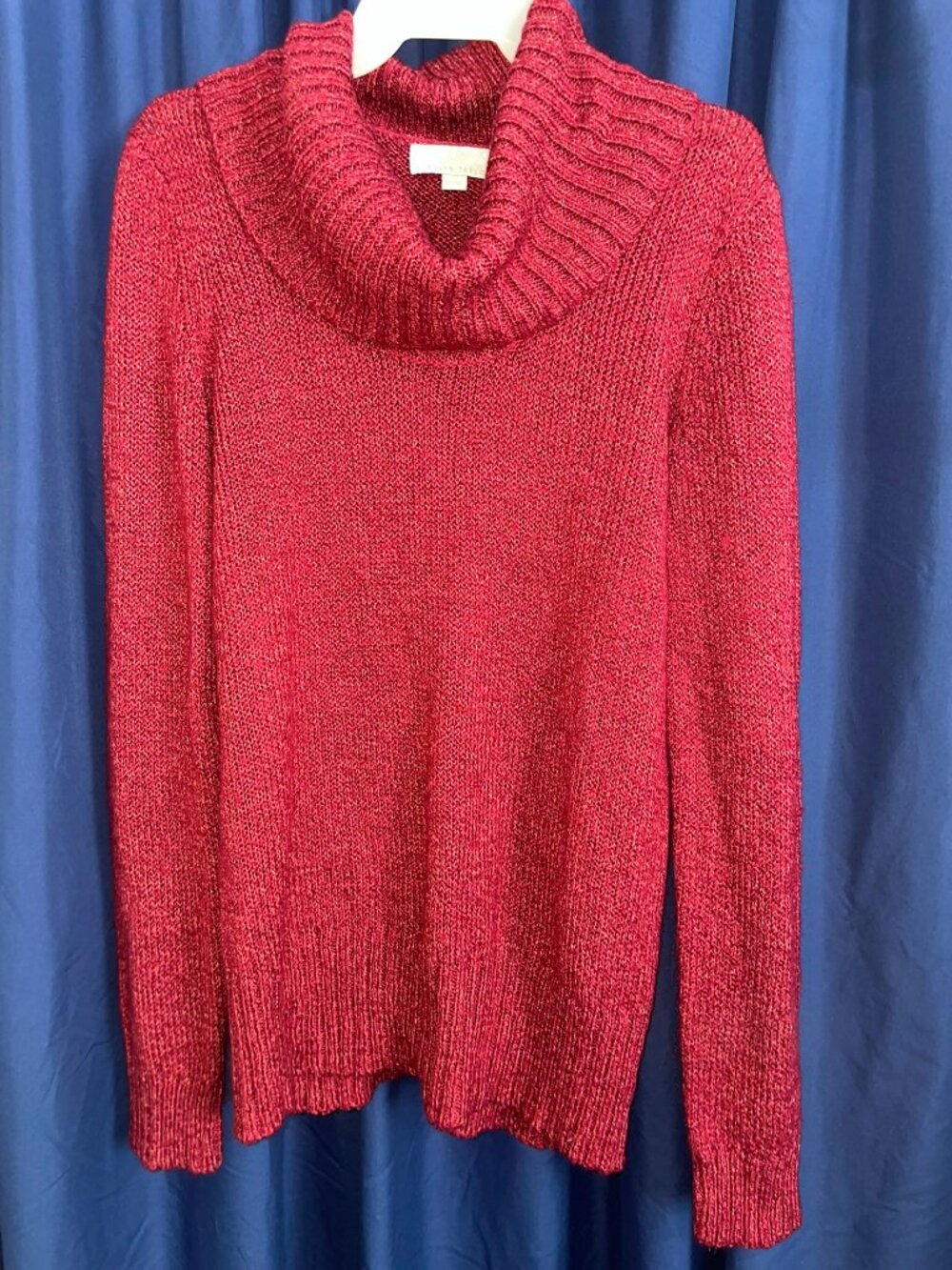 Carolyn Taylor cowl-neck turtleneck sweater L